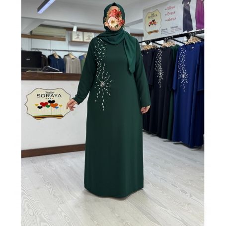 ÇİÇEK MODEL ELBİSE İNCİLİ