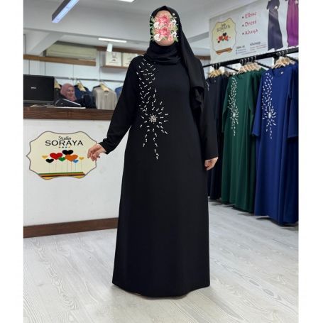 ÇİÇEK MODEL ELBİSE İNCİLİ