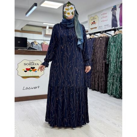 PRENSES VİSKON ELBİSE